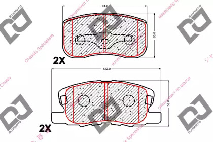 Комплект тормозных колодок DJ PARTS BP1810